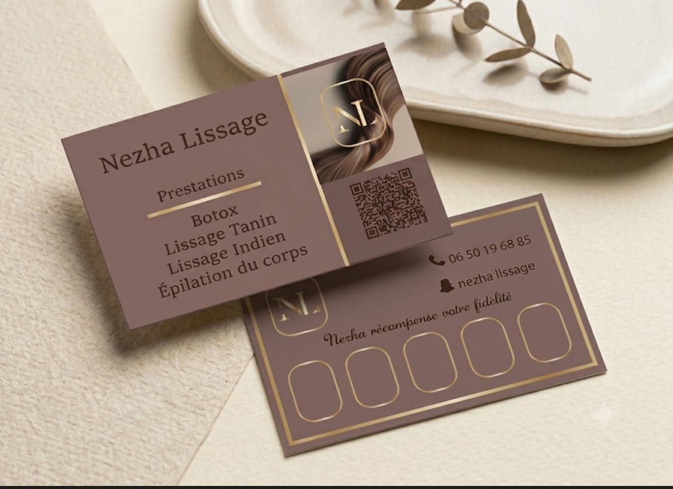 Carte de visite Nezha Lissage