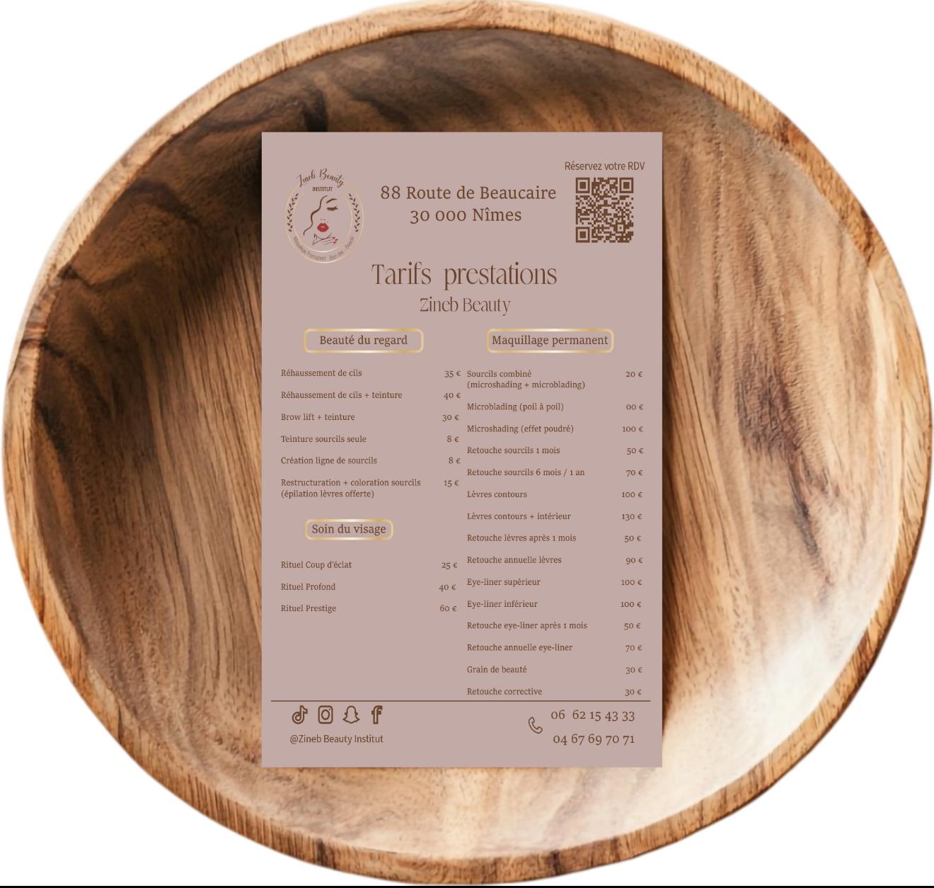 Flyer Zineb Beauty Institut